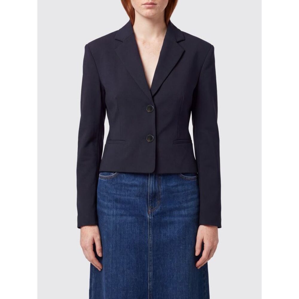 Pinko Women Slim Fit Single-Breasted Cri�Pe Blazer Pinko With Two-Button Closure
